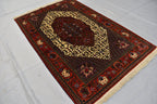 6.5x4.1 ft Oriental Rug, Fine Quality Handmade Afghan Rug, Medallion Design Floral Patterns Turkmen Soft Wool Rug, Rug for Living Room,