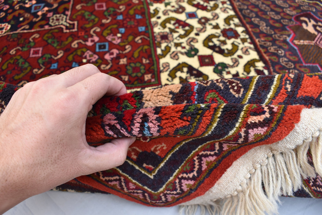 6.5x4.1 ft Oriental Rug, Fine Quality Handmade Afghan Rug, Medallion Design Floral Patterns Turkmen Soft Wool Rug, Rug for Living Room,
