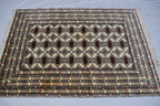 SALE – 6x4 Ft Afghan Turkmen Gargi Rug | Handmade 100% Wool Yamood Pattern Carpet | Antique Turkoman Oriental Rug for Living Room Decor