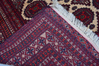 Antique Zahir Shahi Rug – Vintage Afghan Turkman Herati Yamoot Design | Handmade 100% Wool Oriental Rug | 6x4 Living Room Carpet 175x128cm