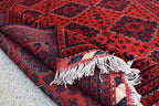 8x5 Bokhara Rug Turkmen 100% Wool Afghan Veg Dyes Handmade Bukhara Pattern Area Rug Turkmen Oriental Rug, Living Room Rug 7.11x5.7 Ft