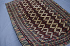 4x6 Beige Vintage Rug, Afghan Hand Knotted Wool Area Rug-Tribal Turkoman Rug-Bukhara Tekke Oriental Rug-Antique Living Room Bedroom Rug