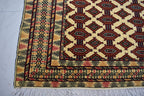 4x6 Beige Vintage Rug, Afghan Hand Knotted Wool Area Rug-Tribal Turkoman Rug-Bukhara Tekke Oriental Rug-Antique Living Room Bedroom Rug