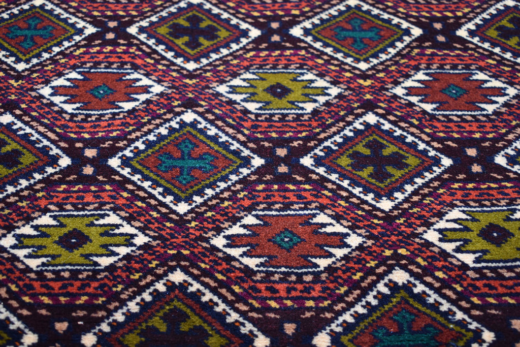 Vintage Area Rug, 7.0 x 4.6 Ft, Gorgeous Handmade Afghan Turkmen Bostan Goll 100% Wool Traditional Flat WeaveAfghan rug, Vintage afghan rug
