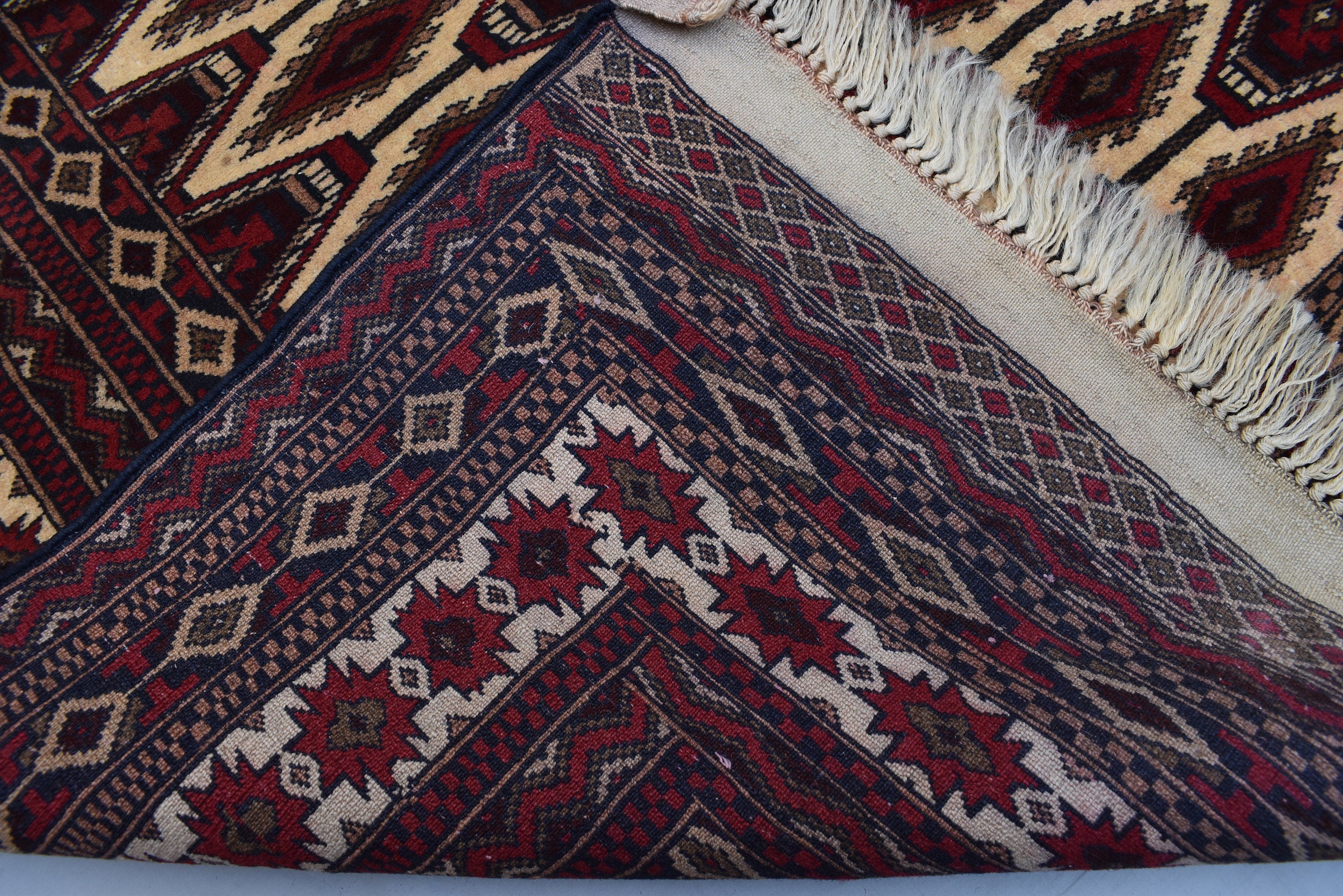 5x4Ft, Vintage Afghan Turkmen Zahir Shahi Rug | Handmade Wool Antique Oriental Area Carpet |Turkoman Tribal Decor, Collectible Rug 195x144cm