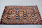 3x5 Kashi Handwoven Afghan Rug, Oriental Tribal Wool Rug, Multicolors Vibrant Rug, Living room Rug, Hallway Rug, Bedroom Rug Free shipping