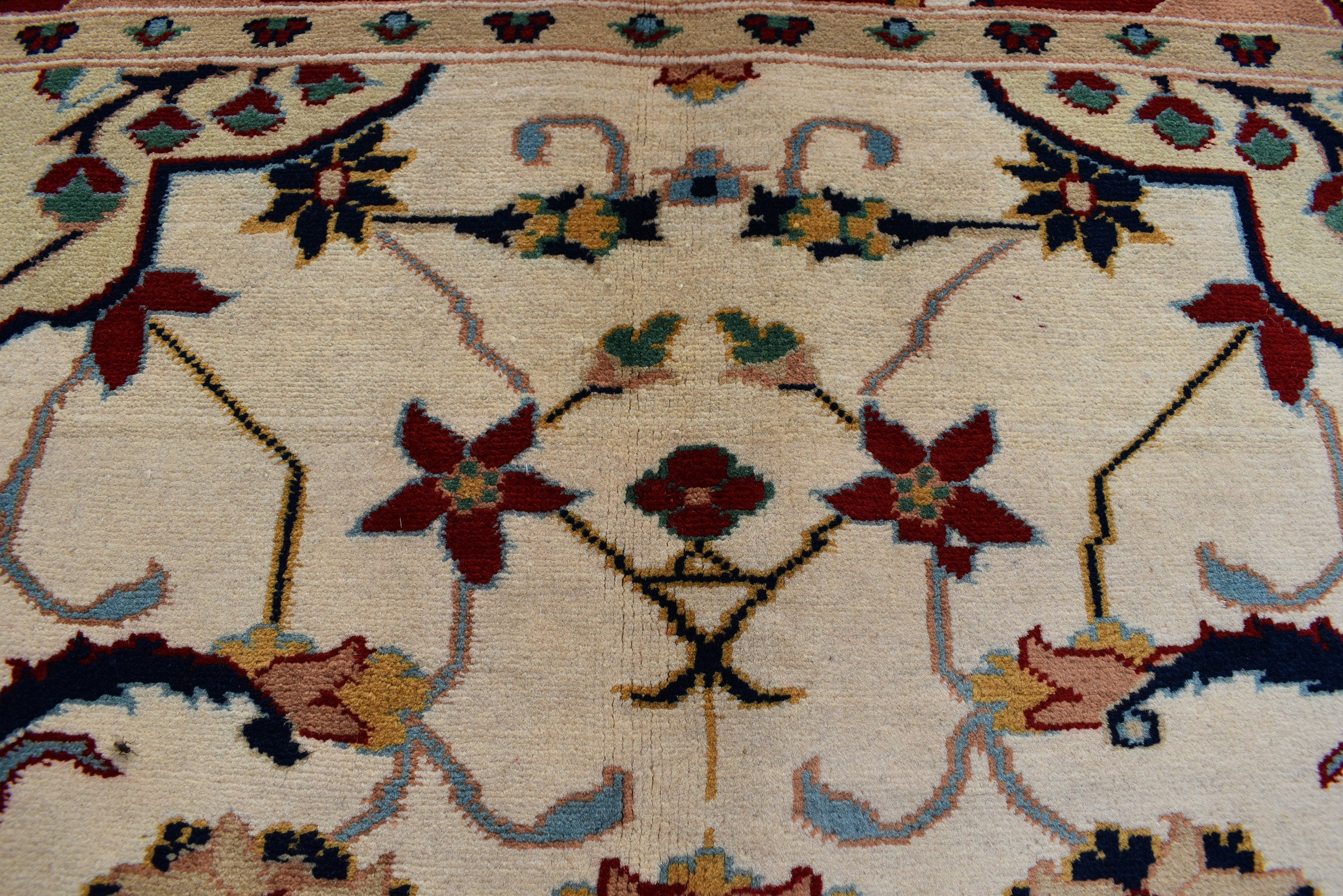 5x7Ft, Afghan Kashmiri Wool Rug | High Pile Soft Wool Tribal Floral Carpet | Handmade Turkoman Oriental Area Rug for Living Room, Bedroom