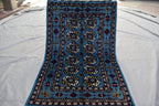 3x5 Navy Blue Ethnic Afghan Rug, Oriental Style Carpet, Classic Farmhouse Red Area Rug, Bedroom Living Room Area Rugs 3.2x5.4, Hallway Rug