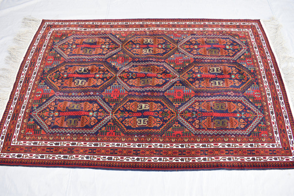 6.4x4.2 Ft, Stunning fine quality Handmade Ali Khoja Afghan rug, Vintage rug 6x4, Collectible Rug, Rugs For Living Room, Wall Hanging Rug