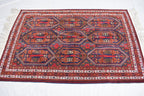 6.4x4.2 Ft, Stunning fine quality Handmade Ali Khoja Afghan rug, Vintage rug 6x4, Collectible Rug, Rugs For Living Room, Wall Hanging Rug