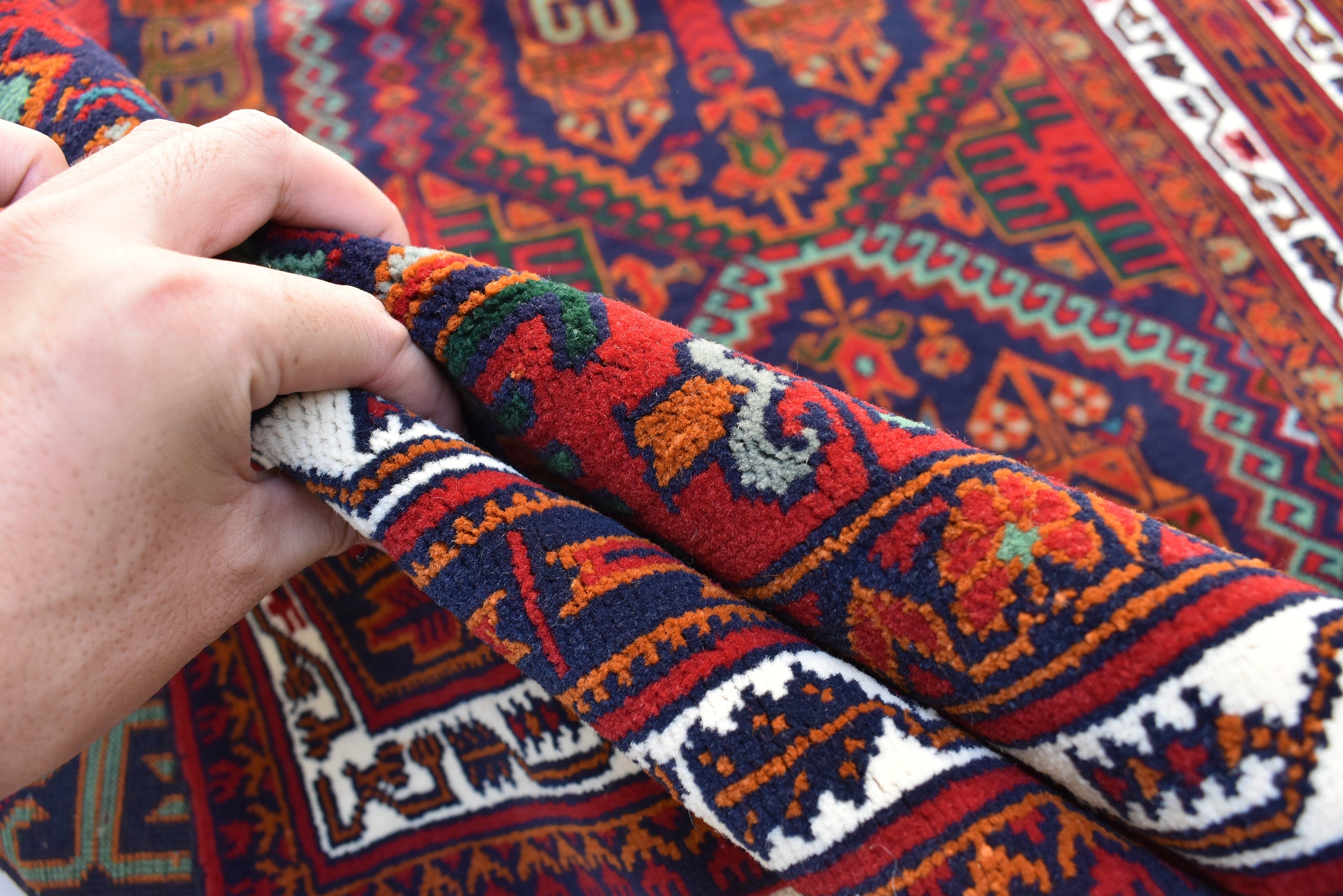 6.4x4.2 Ft, Stunning fine quality Handmade Ali Khoja Afghan rug, Vintage rug 6x4, Collectible Rug, Rugs For Living Room, Wall Hanging Rug