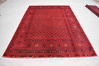 Afghan Bukhara Mowri rug 9.8 x 6.6 Ft High Quality Turkmen Handmade Tekke Ersari rug Vintage Rug In Excellent Condition Oriental Afghan Rug