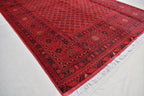 Afghan Bukhara Mowri rug 9.8 x 6.6 Ft High Quality Turkmen Handmade Tekke Ersari rug Vintage Rug In Excellent Condition Oriental Afghan Rug