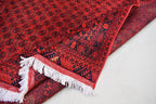Afghan Bukhara Mowri rug 9.8 x 6.6 Ft High Quality Turkmen Handmade Tekke Ersari rug Vintage Rug In Excellent Condition Oriental Afghan Rug