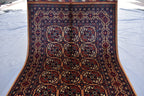 Hand-Knotted Afghan Bokhara Rug 4.10x3.3ft – High-Quality Tribal Wool Area Rug | 3x5 Oriental Afghan Rug | Living Room or Entryway Decor