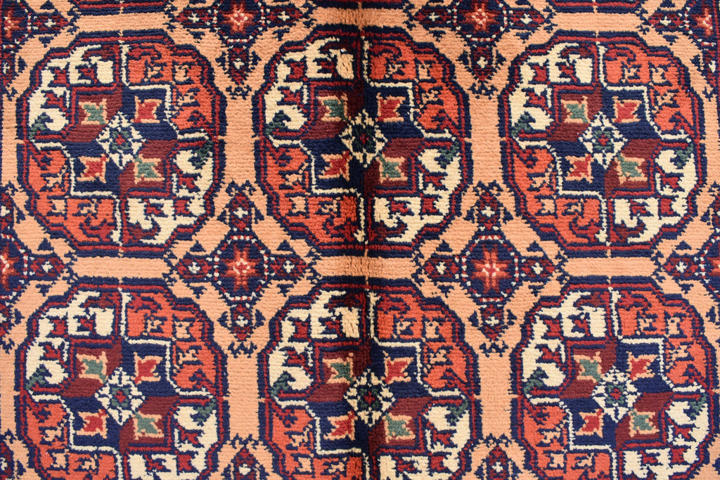 Hand-Knotted Afghan Bokhara Rug 4.10x3.3ft – High-Quality Tribal Wool Area Rug | 3x5 Oriental Afghan Rug | Living Room or Entryway Decor