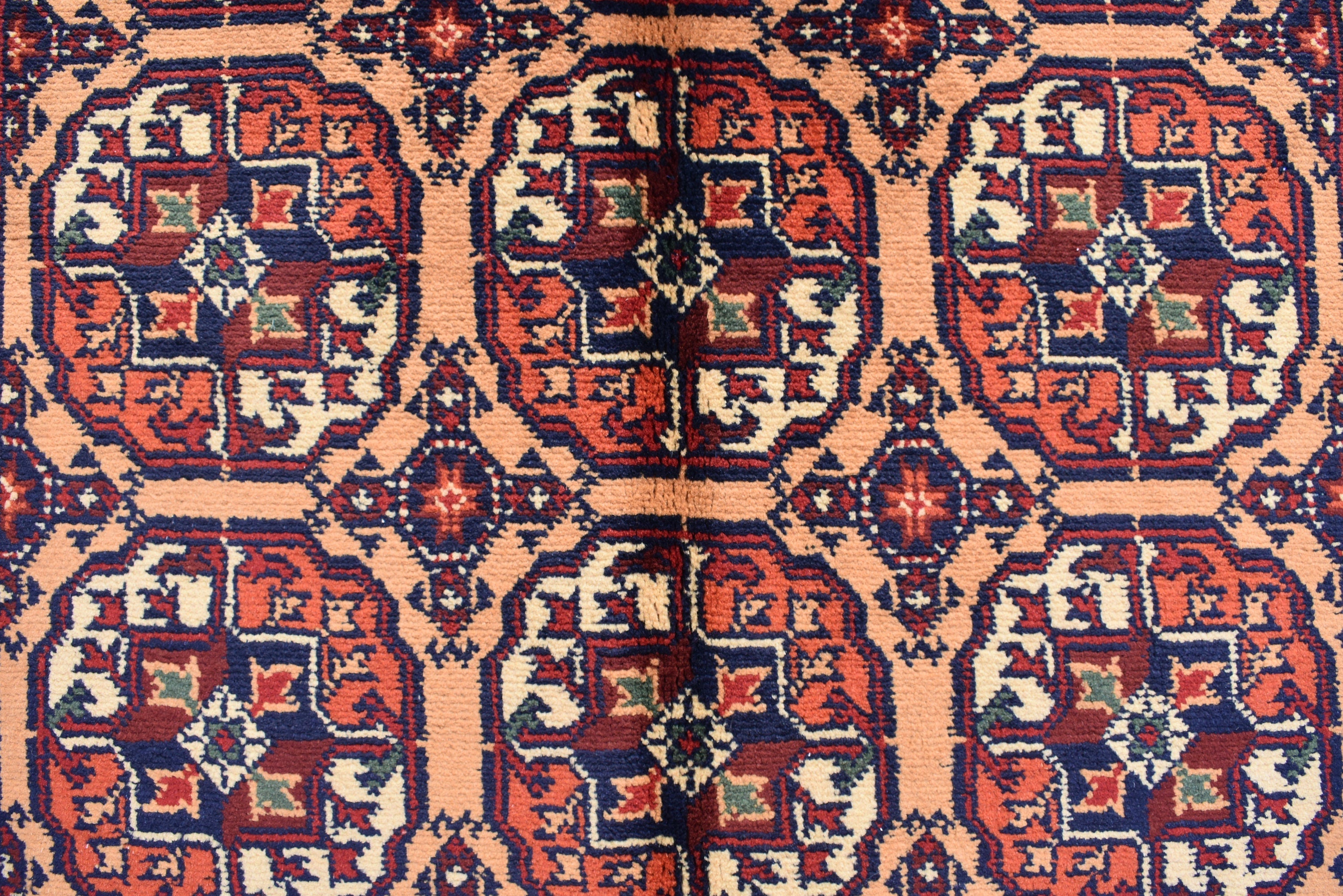 Hand-Knotted Afghan Bokhara Rug 4.10x3.3ft – High-Quality Tribal Wool Area Rug | 3x5 Oriental Afghan Rug | Living Room or Entryway Decor