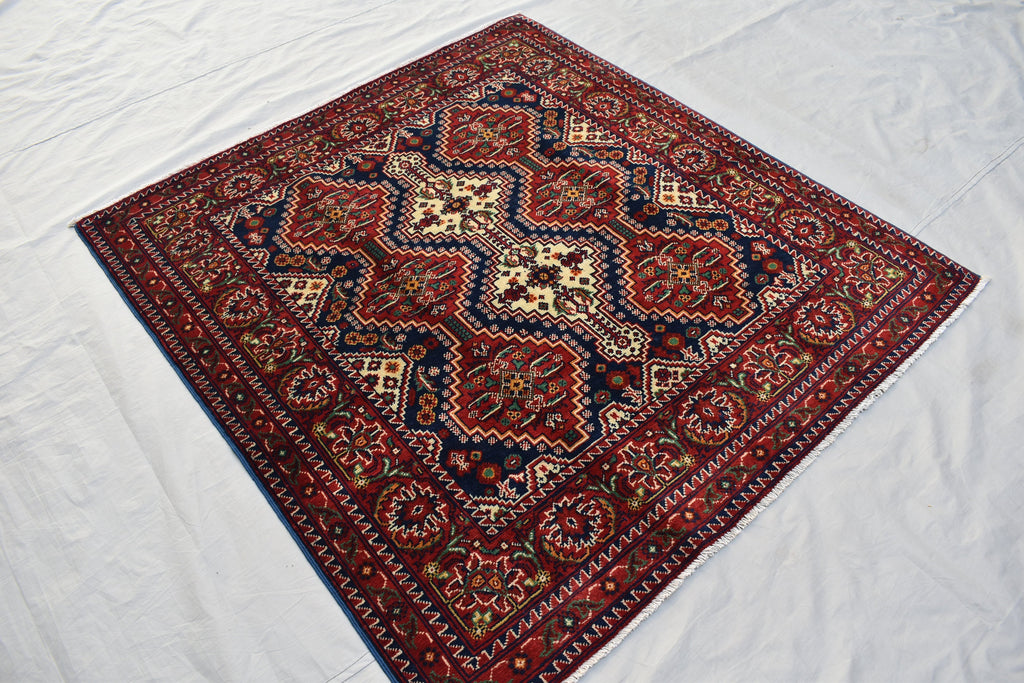 Square rug, 4.5 x 4.2 Ft, Beautiful Handmade Afghan Rug, Oriental Square Area Rug, High Quality rug, 100% Handspun Wool rug, free shipping