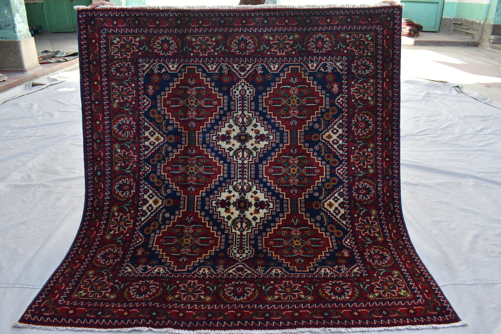Square rug, 4.5 x 4.2 Ft, Beautiful Handmade Afghan Rug, Oriental Square Area Rug, High Quality rug, 100% Handspun Wool rug, free shipping