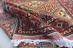 Squair rug 4x5Ft, Top Quality Gorgeous, Handmade Afghan rug, Afghan Turkmen, 100%Wool, Oriental rug, Rug for Living Room, Bedroom Rug