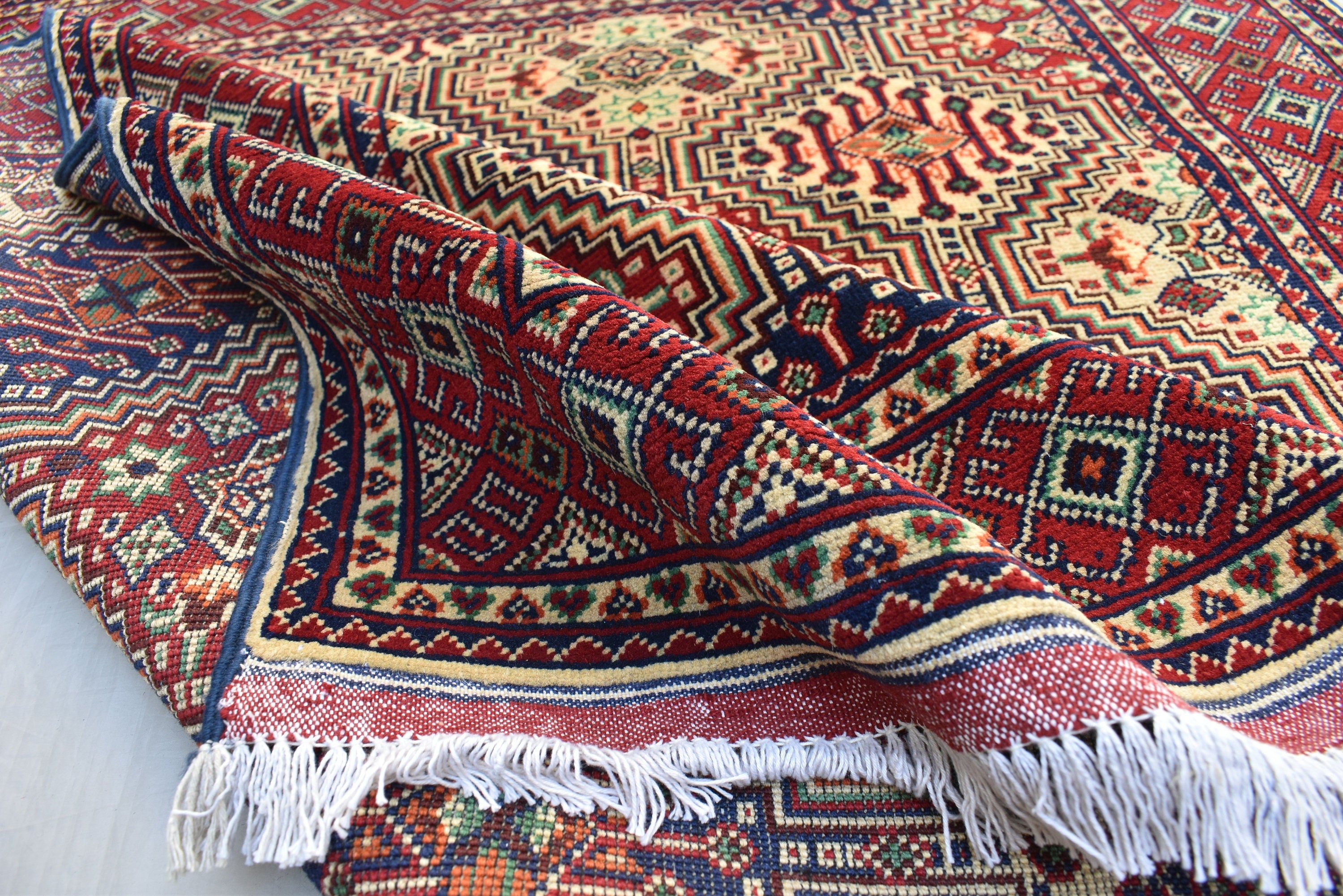 Squair rug 4x5Ft, Top Quality Gorgeous, Handmade Afghan rug, Afghan Turkmen, 100%Wool, Oriental rug, Rug for Living Room, Bedroom Rug