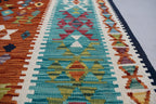Kilim Area Rug 6x8Ft, Authentic Turkish Style Geometric Kilim Veg dyes Wool Rugs For Living room/ bedroom rug/ Baho Home Decor Rug