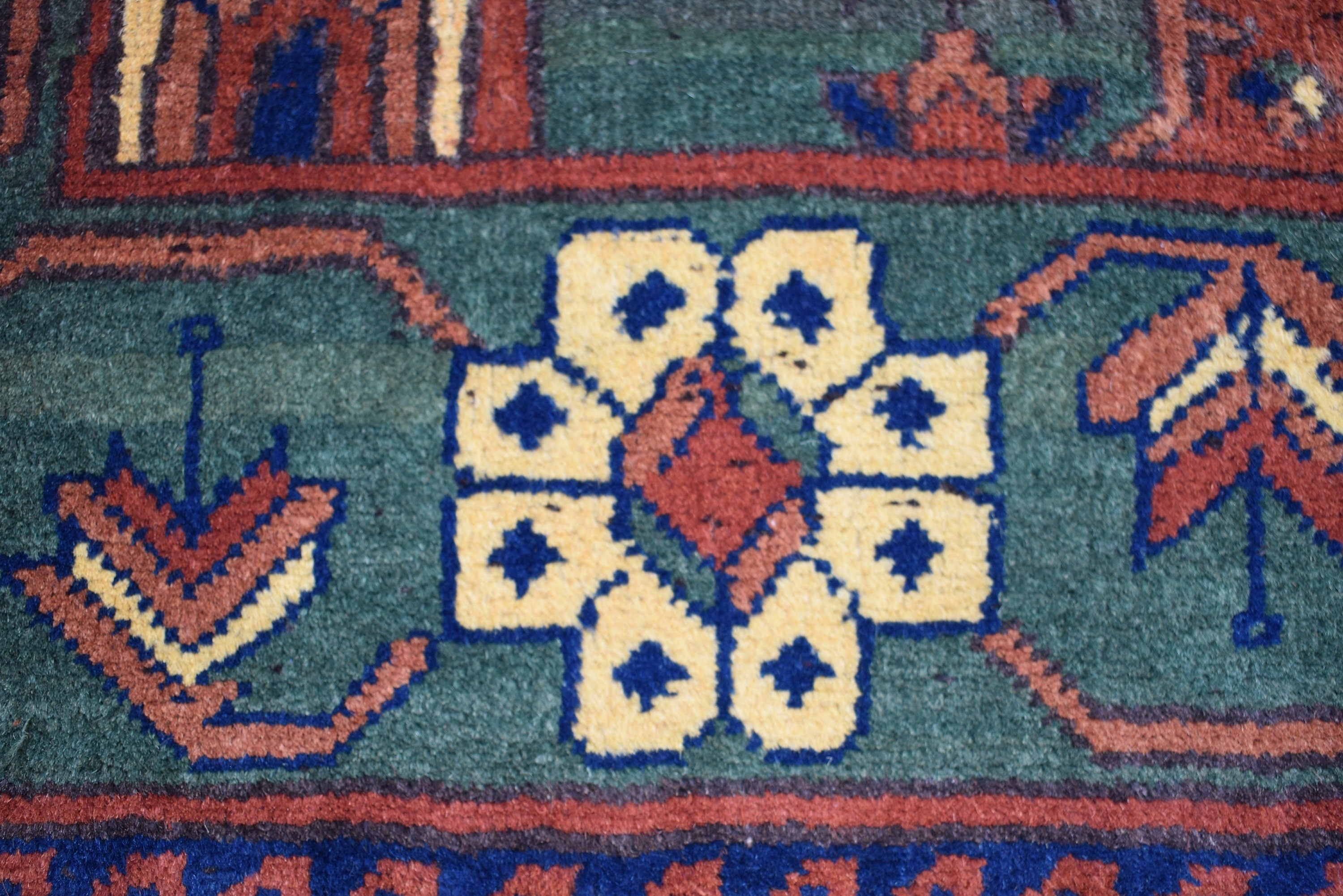 6.11 x 3.10 Turkmen Carpet/Turkmen Rug, Handmade, Brand 100% Wool High Quality, Kitchen Rug, Hallway Rug, Entryway Rug, Wall Hanging Rug