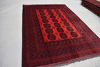 7x10ft, Afghan Elephant Foot Gul Antique Rug Turkmen Pile Pattern Bedroom Hand knotted rug Free shipping Discounted Area & Floor rug
