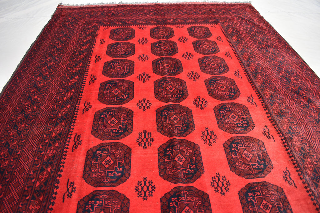 7x10ft, Afghan Elephant Foot Gul Antique Rug Turkmen Pile Pattern Bedroom Hand knotted rug Free shipping Discounted Area & Floor rug