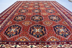 9.10 x 6.6 Ft Afghan Turkmen rug 100% Soft Wool Rug Samarqand Handmade Oriental Living room rug