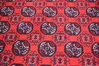 7x10 Hoja Roshnai Hand knotted Area Rug, Afghan Traditional Rug, Oriental Rug, Rug for Living Room, Bedroom Rug, soft and Rich Red 9.9x6.6 f
