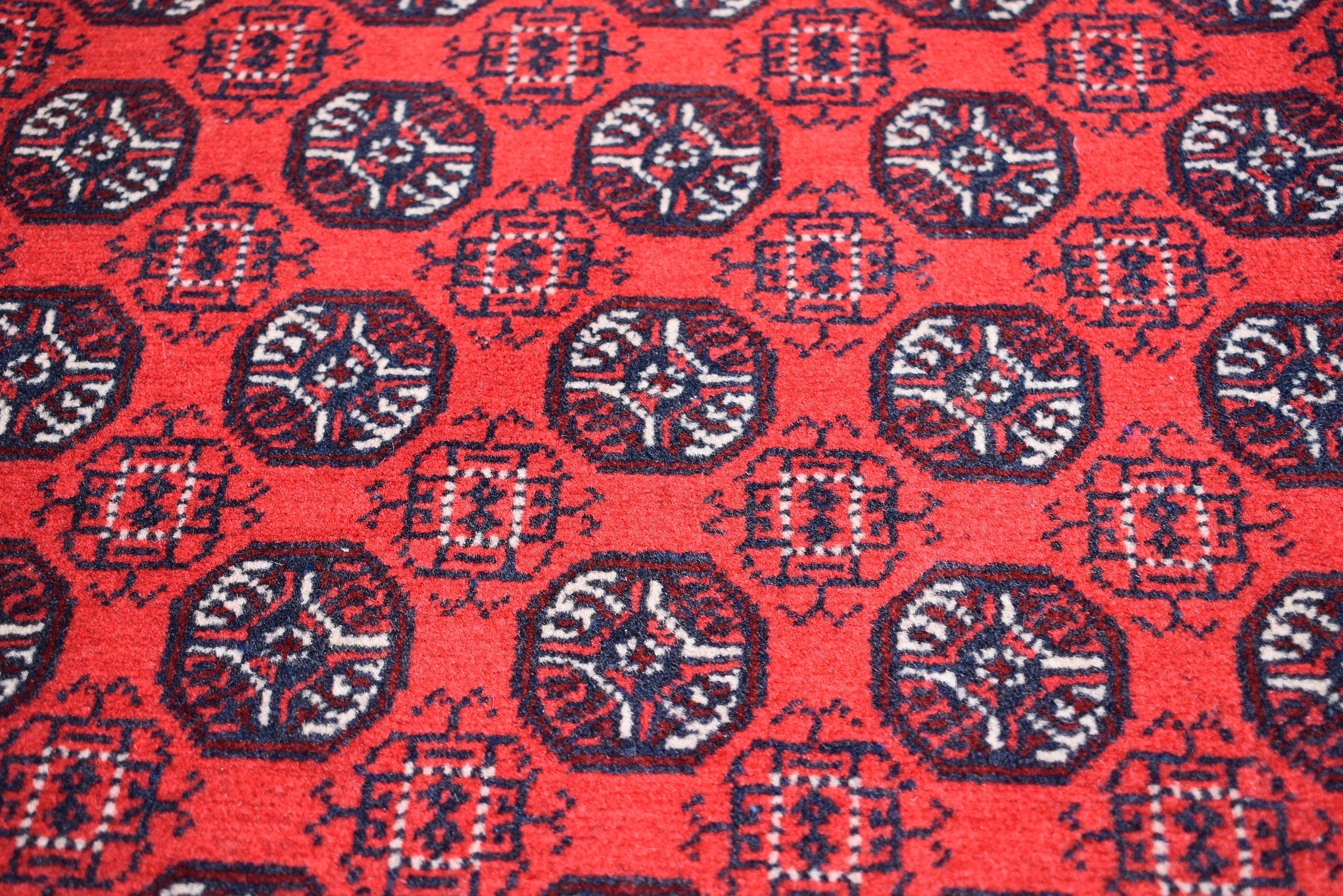 7x10 Hoja Roshnai Hand knotted Area Rug, Afghan Traditional Rug, Oriental Rug, Rug for Living Room, Bedroom Rug, soft and Rich Red 9.9x6.6 f