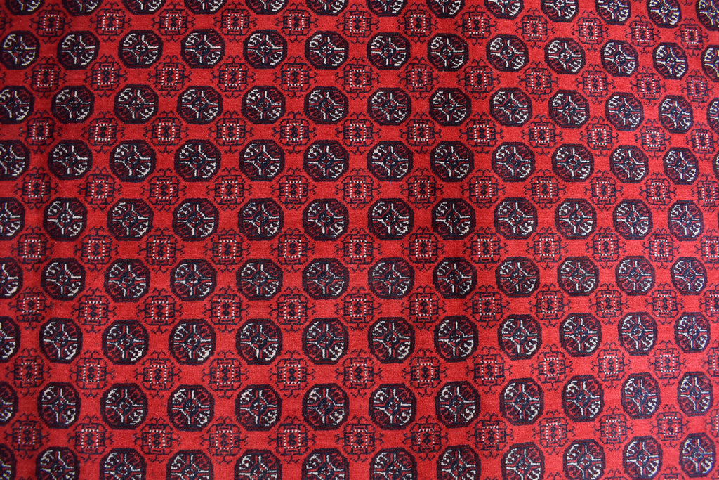 7x10 Hoja Roshnai Hand knotted Area Rug, Afghan Traditional Rug, Oriental Rug, Rug for Living Room, Bedroom Rug, soft and Rich Red 9.9x6.6 f