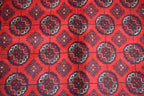 7x10 Vintage Ahal Gul Afghan Tribal Handwoven Rug, Rich Red Rug, Top Quality Premium Rug, Rug for Living Room, Dining Room Rug 9.7x6.8 ft
