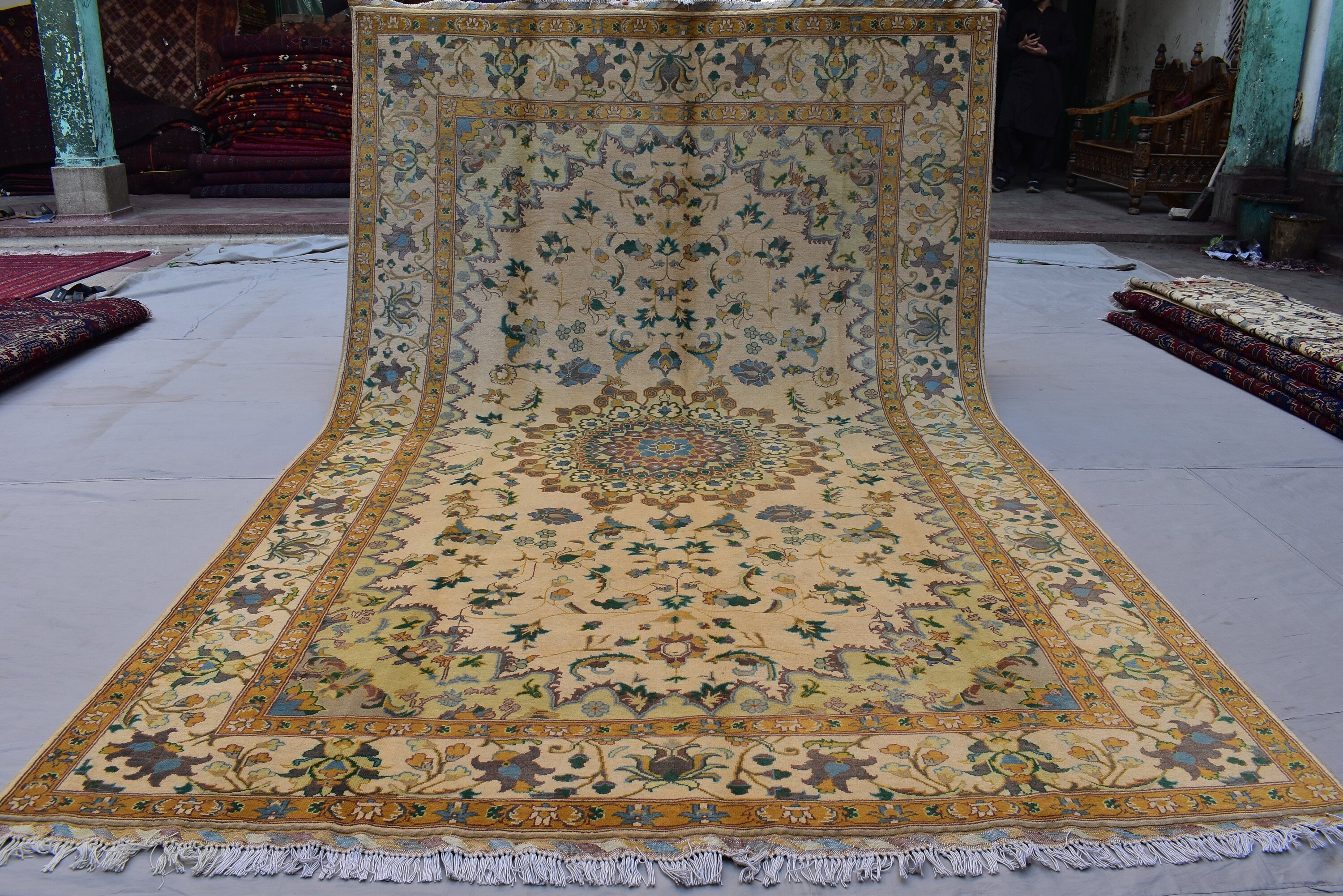 6x10 Authentic Bukhara Medallion Rug - Handwoven Traditional Rug for Elegant Home Decor, Living Room Rug, Bohemian Rug 10.2x6.5 Ft