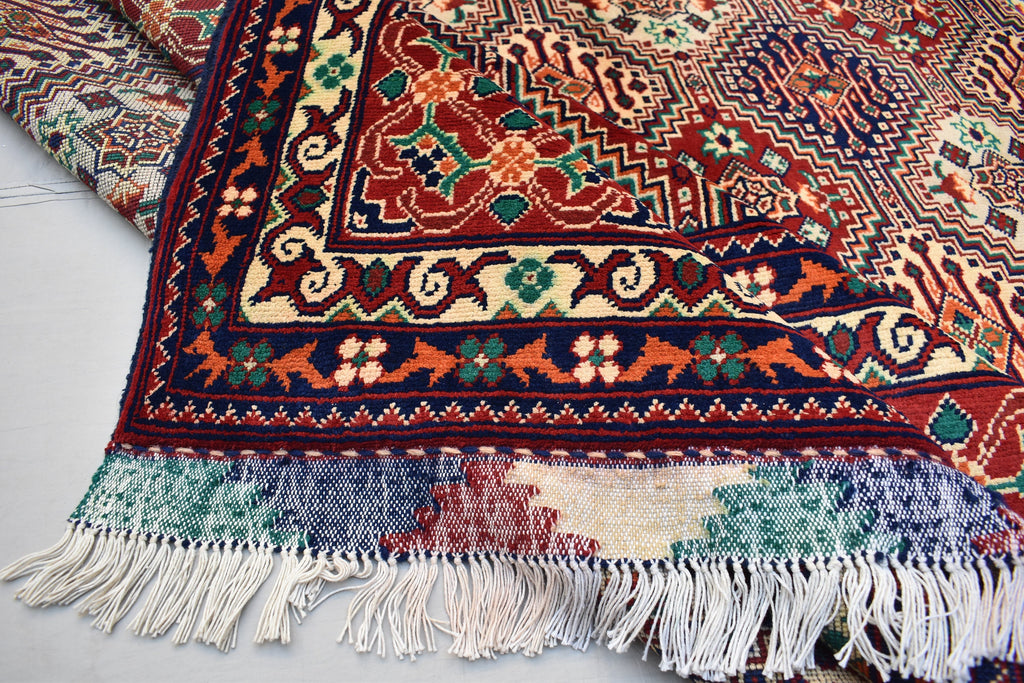 7x10 Large Area Rug Afghan Hand knotted Area Rug, Soft, Elegant and Timeless Craftmanship, Rug for Living Room, Bedroom, Persian Style Rug