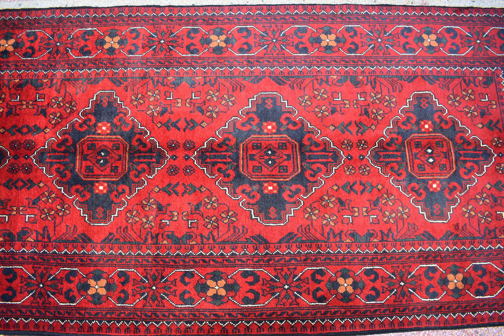7.3x2.9 Handmade Runner Rug Afghan Runner Turkmen Bokhara Runner Tribal Rug Hallway Runner Red Runner Rug 100% Wool Runner