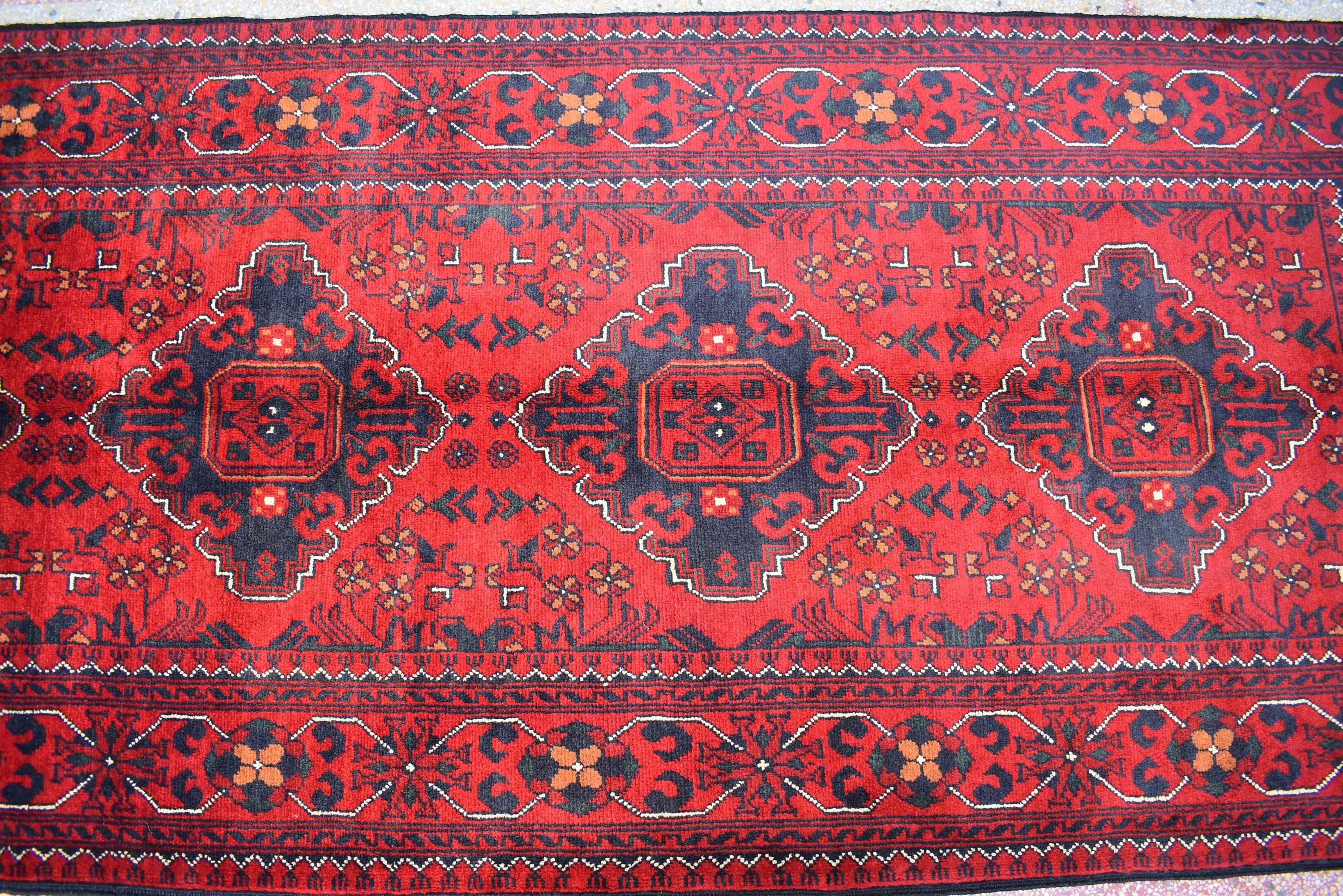 7.3x2.9 Handmade Runner Rug Afghan Runner Turkmen Bokhara Runner Tribal Rug Hallway Runner Red Runner Rug 100% Wool Runner