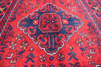 7.3x2.9 Handmade Runner Rug Afghan Runner Turkmen Bokhara Runner Tribal Rug Hallway Runner Red Runner Rug 100% Wool Runner