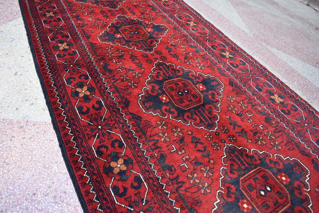 7.3x2.9 Handmade Runner Rug Afghan Runner Turkmen Bokhara Runner Tribal Rug Hallway Runner Red Runner Rug 100% Wool Runner