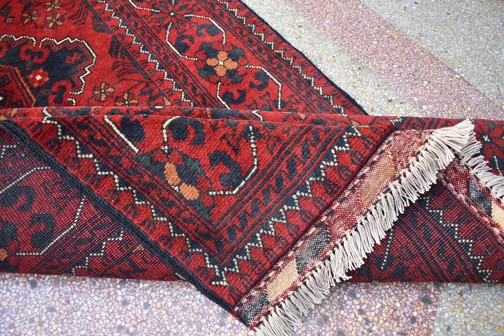 7.3x2.9 Handmade Runner Rug Afghan Runner Turkmen Bokhara Runner Tribal Rug Hallway Runner Red Runner Rug 100% Wool Runner
