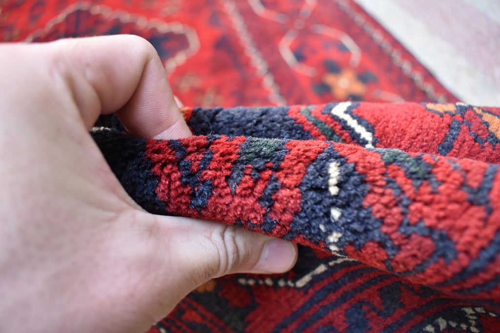 7.3x2.9 Handmade Runner Rug Afghan Runner Turkmen Bokhara Runner Tribal Rug Hallway Runner Red Runner Rug 100% Wool Runner
