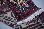 9.7 x 2.10 Ft Afghan Tree Of Life Hallway Rug Bokhara Beljik Corridor Runner Rug Turkmen Handmade Runner Wool Rug Vintage Runner Rug