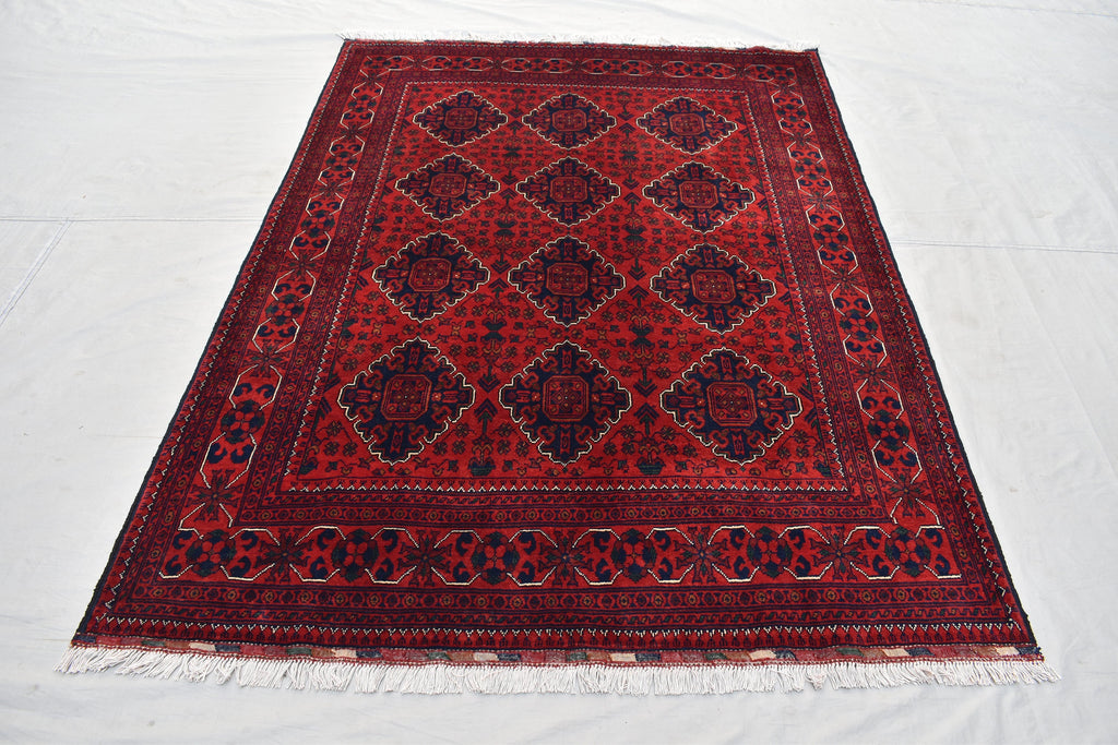 5x7 Afghan Khal Mohadmi Bokhara Rug Turkmen Tribal Traditional 100% Wool Rug,Bokhara Rug Living Room Area Oriental Rug