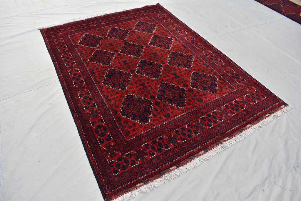 5x7 Afghan Khal Mohadmi Bokhara Rug Turkmen Tribal Traditional 100% Wool Rug,Bokhara Rug Living Room Area Oriental Rug