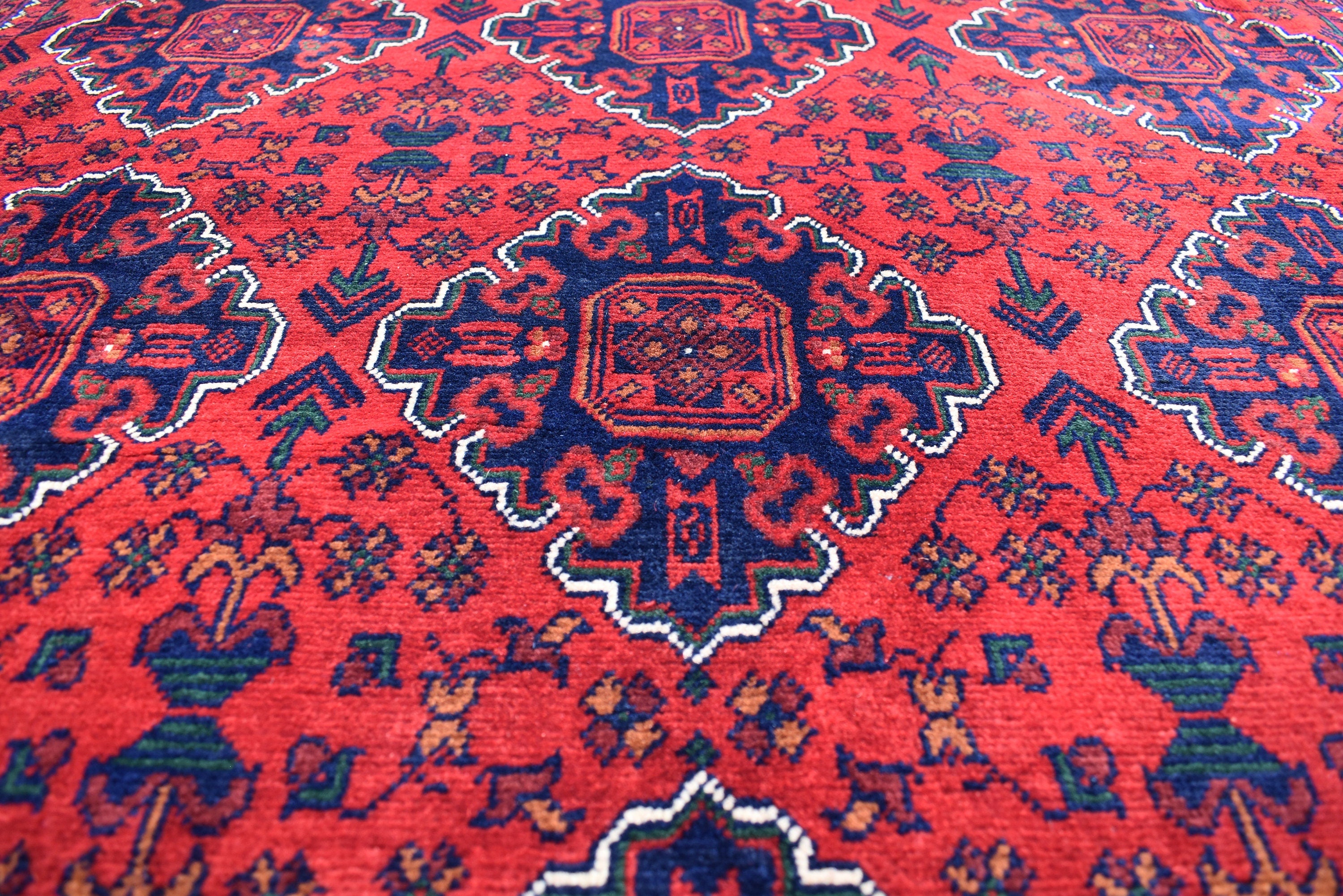 5x7 Afghan Khal Mohadmi Bokhara Rug Turkmen Tribal Traditional 100% Wool Rug,Bokhara Rug Living Room Area Oriental Rug