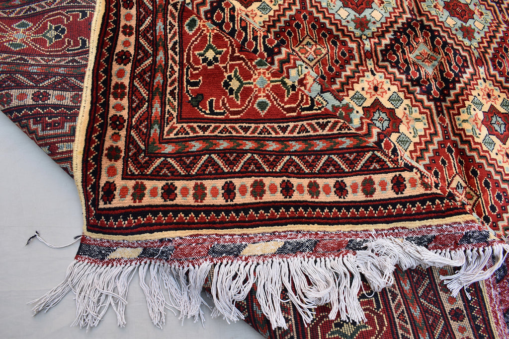 Ft 12.10 x 9.9 Large Handmade Rug Large Afghan Turkmen Tribal Yalama Gol Bokhara Pattern Wool Veg dye, Large Oriental Afghan
