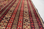Large Afghan Wool Rug – Handmade Turkmen Wool Carpet |Bokhara Pattern Oriental Rug | Vegetable Dyed Tribal Area Rug, Living Room Rug 10x13ft