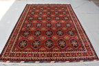 11.9 x 8.5 Ft Top Quality Large Handmade Rug Large Afghan Rug Turkmen Bukhara Rug Samarqant rug Living Room Area Rug Oriental Rug