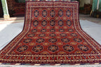 11.9 x 8.5 Ft Top Quality Large Handmade Rug Large Afghan Rug Turkmen Bukhara Rug Samarqant rug Living Room Area Rug Oriental Rug